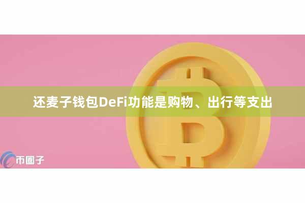 还麦子钱包DeFi功能是购物、出行等支出