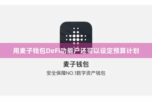 用麦子钱包DeFi功能户还可以设定预算计划