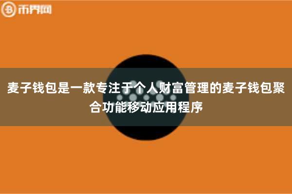 麦子钱包是一款专注于个人财富管理的麦子钱包聚合功能移动应用程序
