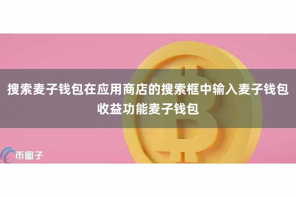 搜索麦子钱包在应用商店的搜索框中输入麦子钱包收益功能麦子钱包