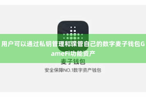 用户可以通过私钥管理和保管自己的数字麦子钱包GameFi功能资产